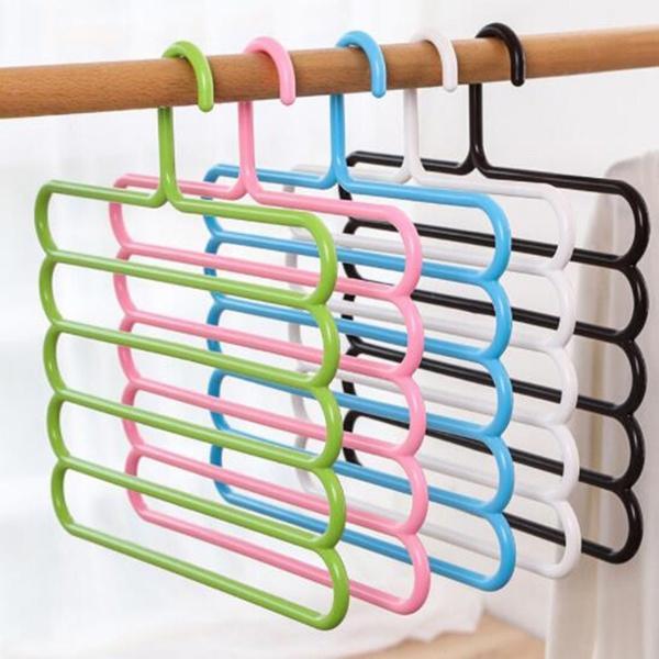 587 5 In 1 Multipurpose Plastic Hanger Assorted (5-layer) 587 5 In 1 Multipurpose Plastic Hanger Assorted (5-layer)